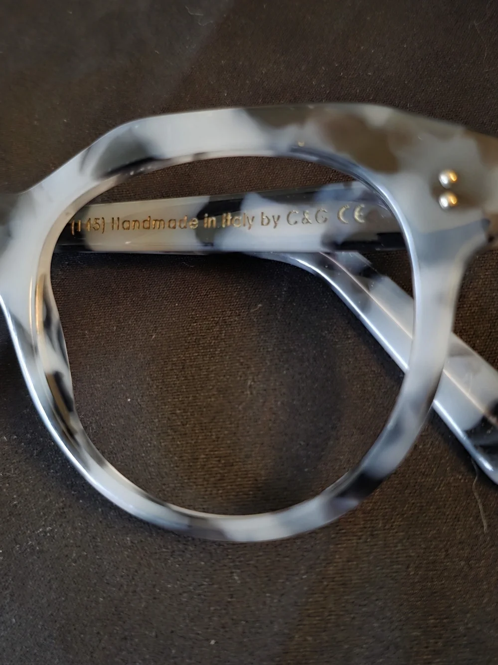 Cutler and Gross 1130 Handmade Round Frames - Gray/Black/White